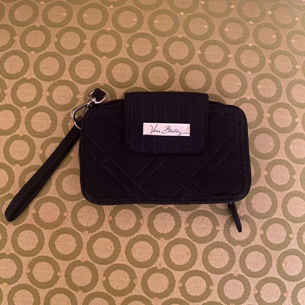 Vera Bradley cotton dark navy blue wallet/ wristlet